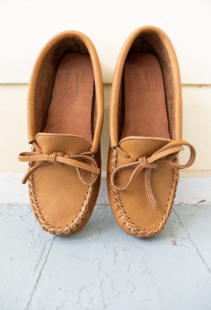 Leather moccasins brown moose hide