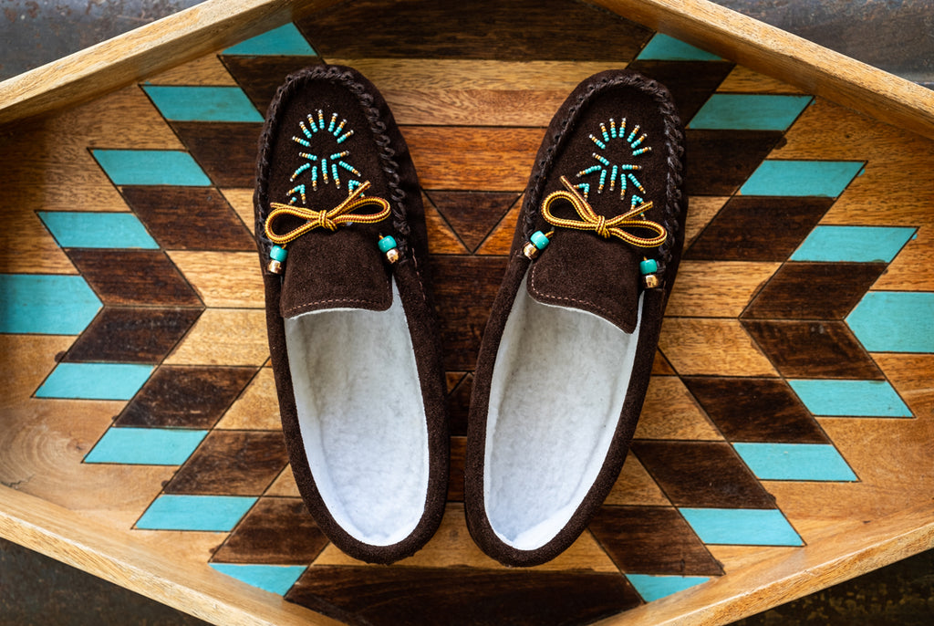 authentic native american beaded moccasins