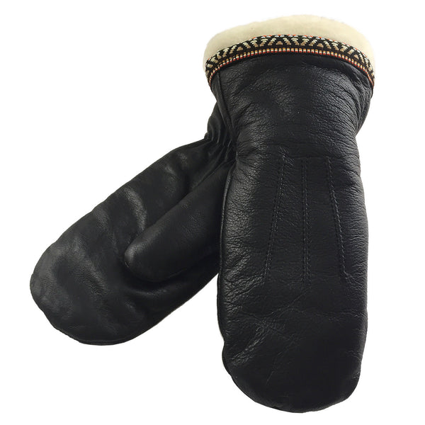 womens leather mittens