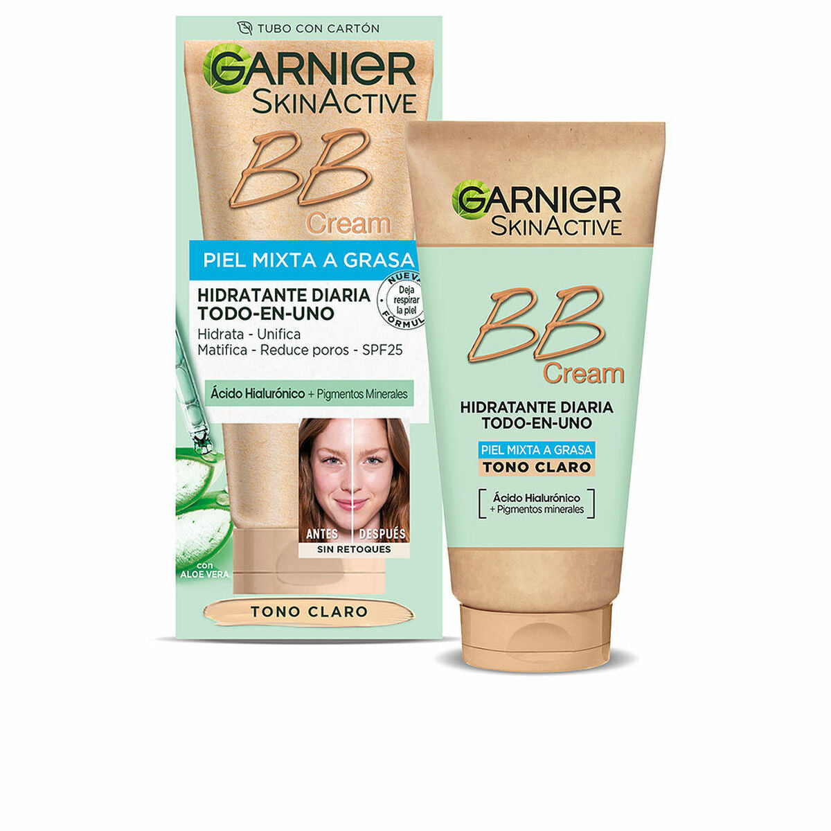 Hydrating Cream with Colour Garnier Skinactive Bb Light 50 Sp – Bricini