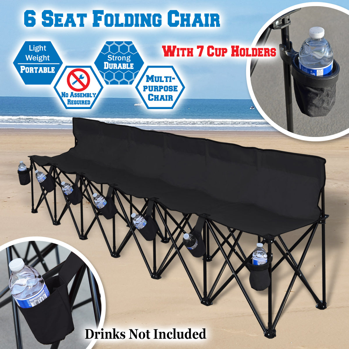 6 seater folding chair