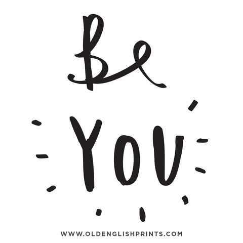 be you typography quote