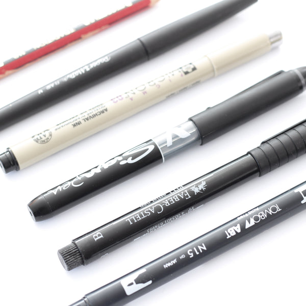 hand lettering pens and brushes