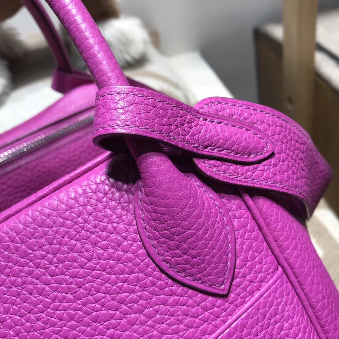 hermes lindy bag 30cm togo l3玫瑰紫 18年最新颜色