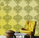 Damask wall stencil