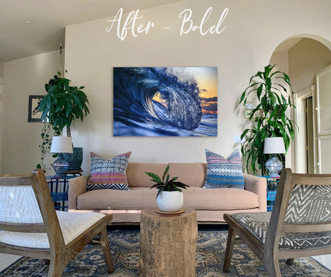 Create bold, vibrant energy at home with "Blue Steel".