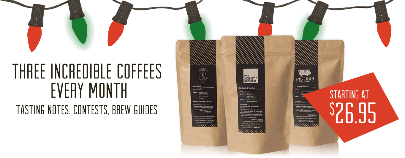 Three Incredible Coffees Every Month. Tasting notes, Contests, Brew Guides.