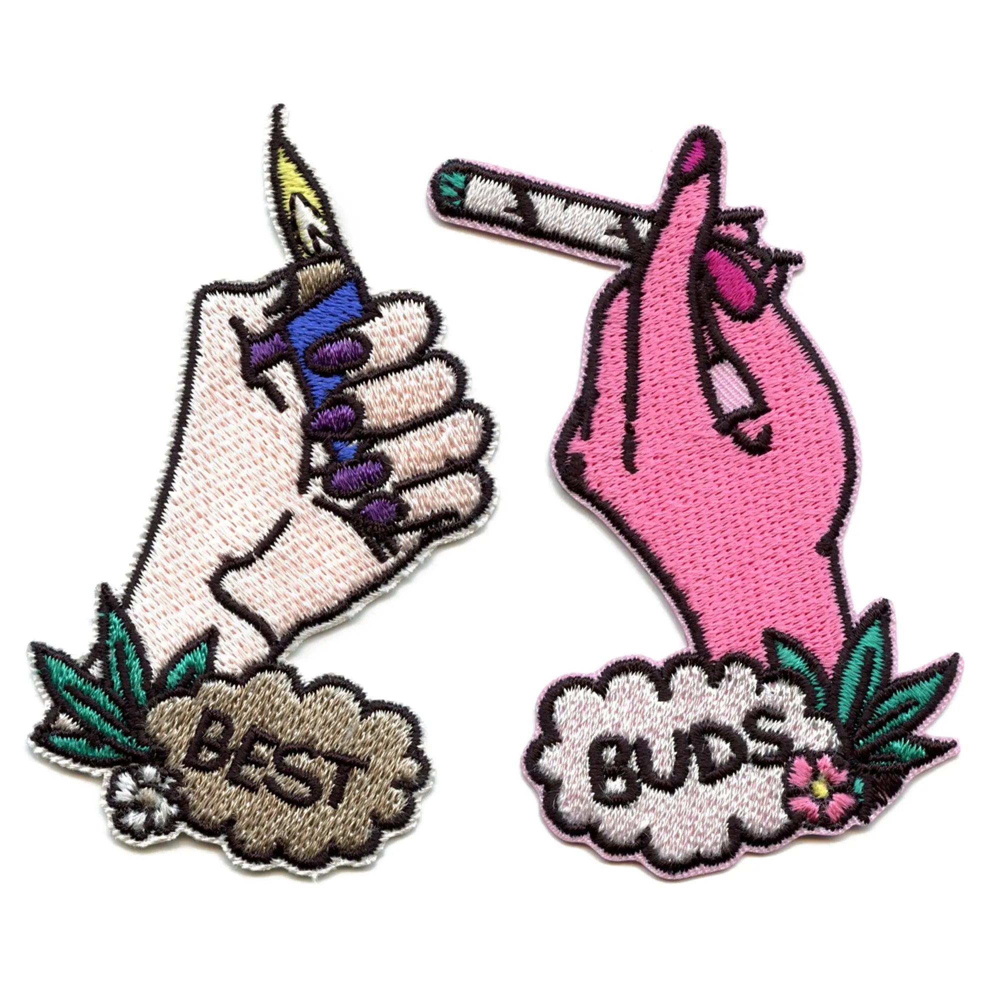 best-buds-patch-weed-lover-embroidered-iron-on