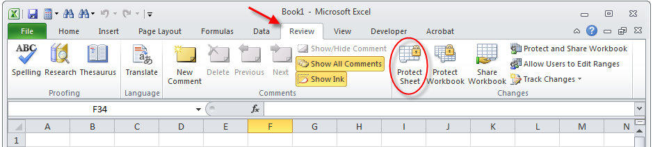 How to protect an Excel worksheet