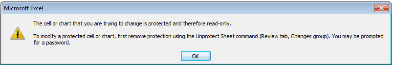 Excel locked unlocked worksheet cells