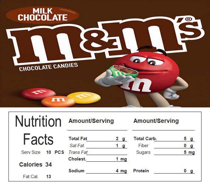 10 PRODUCT VENDING MACHINE CANDY NUTRITION STICKERS LABELS FREE Ship 2.5" 