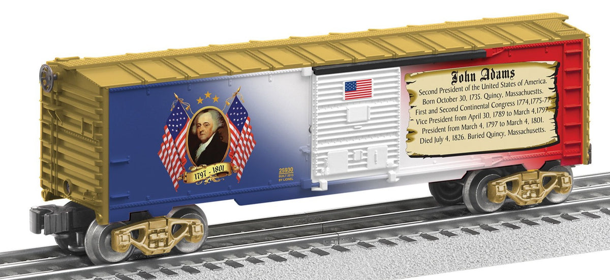 Lionel John Adams Boxcar # 6-25930 MADE IN USA PRESIDENTIAL BOXCAR 
