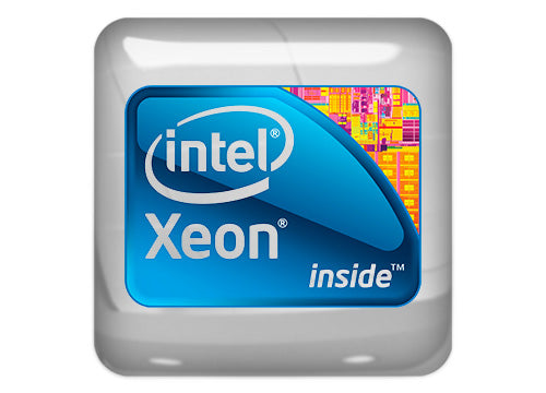 Intel Xeon Inside Design 1 1x1 Chrome Effect Domed Case Badge Sti Sticker Library 1910