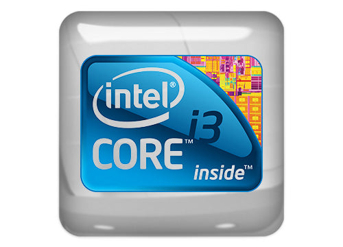 Intel Core I3 Inside 1x1 Chrome Effect Domed Case Badge Sticker Lo Sticker Library 2211