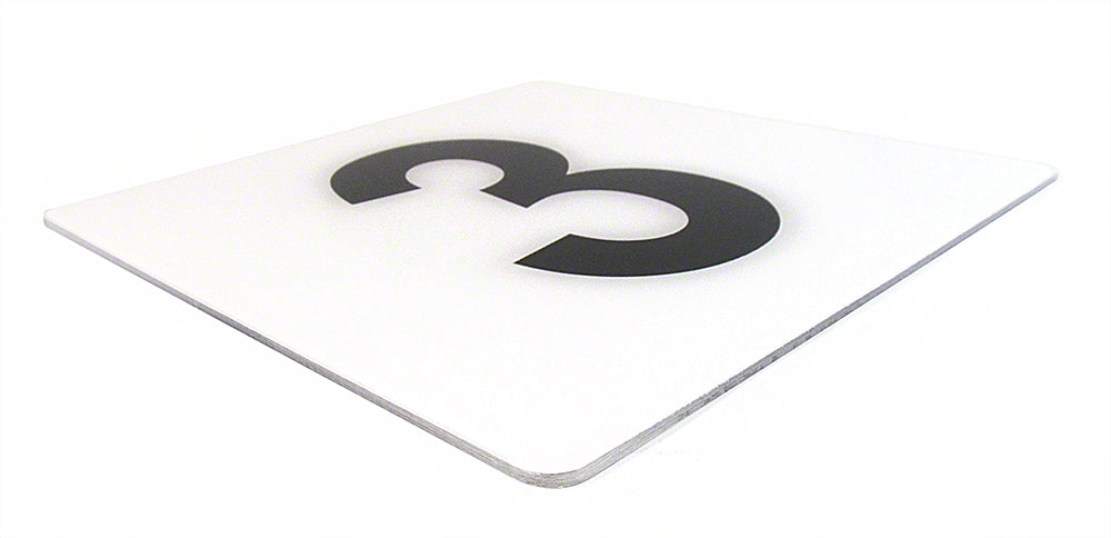4.0 M - Plastic Overlay Depth Marker - 6 x 6 Inch with 4 Inch Lettering