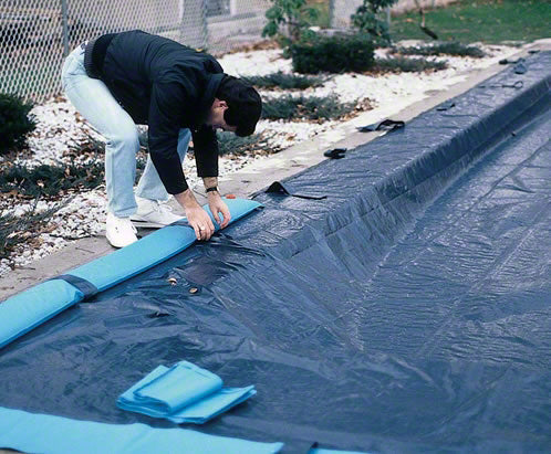 Estate Round Solid Winter Aboveground Pool Cover 28 x 28 Feet