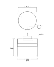 Stainless Steel Main Basin Cabinet Set