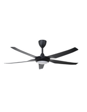 ALPHA Vannus - IRIZ LED 5B 56 Inch DC Motor Ceiling Fan with 5 Blades (8 Speed Remote) - Matt Black