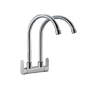 Brass Chrome Quater Turn Wall Sink Tap