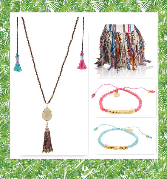 long necklace tassel handbag colorful rio de janeiro ibiza passion bracelets fashion