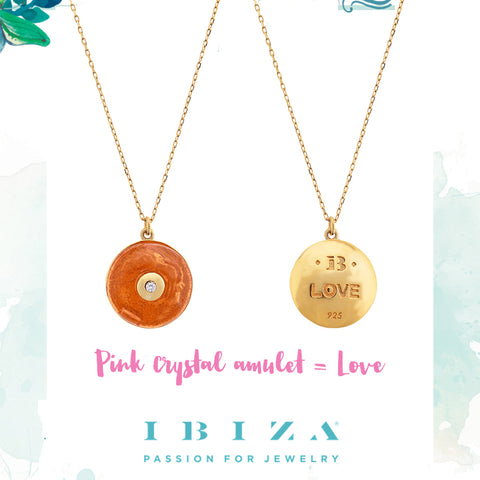amulet pink love necklace - blog IBIZA PASSION - crystal boho chic luxe fashion jewelry jewels shop online