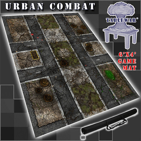 6x4 Urban Combat Gaming Mat Battlemat battlefield 72x48”