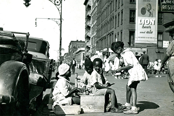 enfants noirs rue années 50