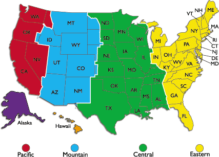 fuseau horaire usa