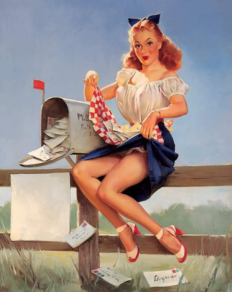 keeping posted gil elvgren 1951