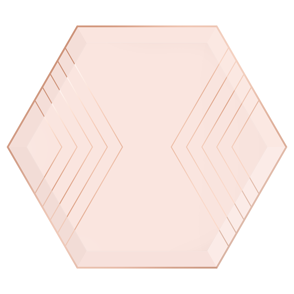 pink and gold paper plates