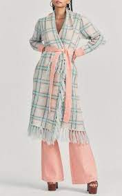 LoveShackFancy Avie Duster - Magnolia Pink Plaid