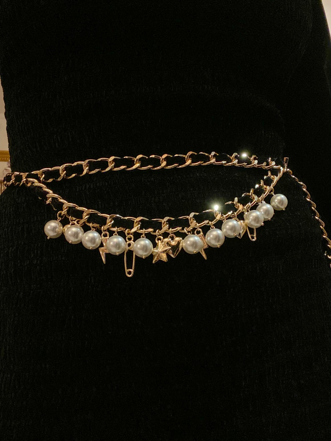 Pretty in Punk Charm Chain Belt
