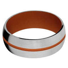 Titanium Men's Wedding Band with Tequila Sunrise Cerakote