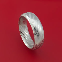 Kuro Damascus Steel Ring Custom Made Wedding Band