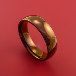 Titanium and Bronze Band Custom Made Ring