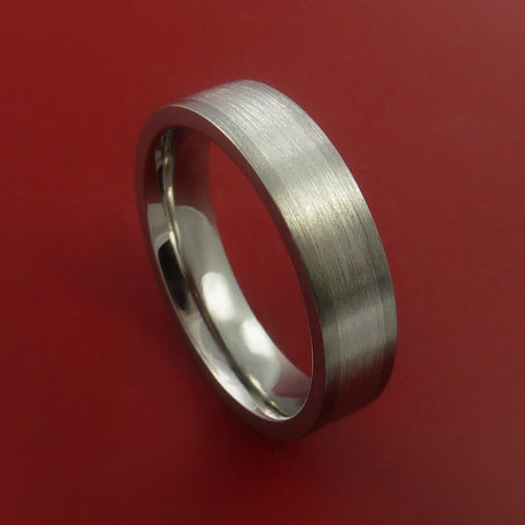 Platinum and Titanium Wedding Ring Custom Made Band Any Finish and ...