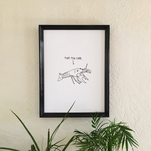 Fish Cray Screen Print