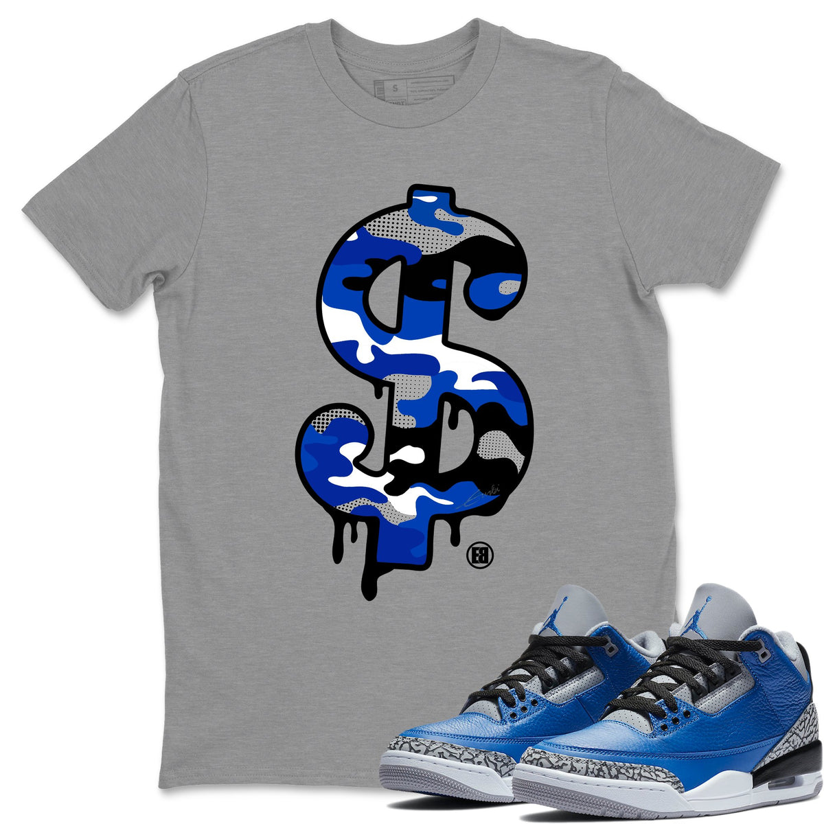 royal blue 3s shirt