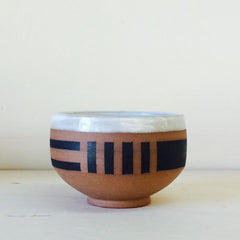 Mizuba & Wolf Ceramic patterned chawan tea bowl