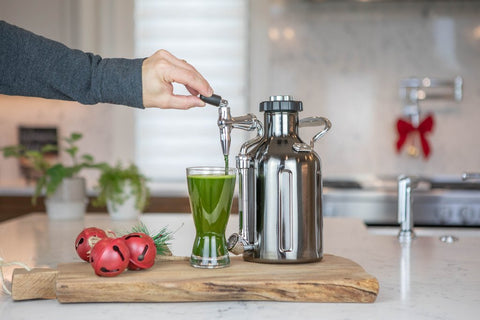 Mizuba Matcha Green Tea Cocktail Featuring Nitro Ukeg by GrowlerWerks 