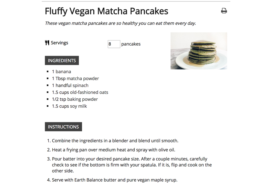 Fluffy Vegan Matcha Green Tea Pancakes with Mizuba Tea Co. 