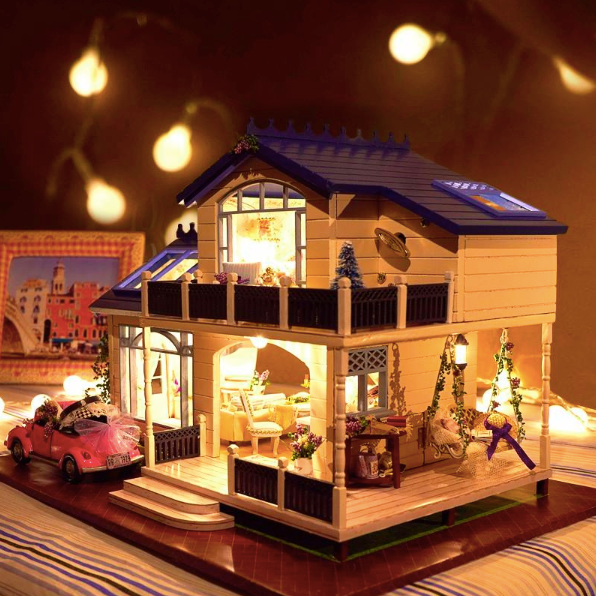 dollhouse with lights