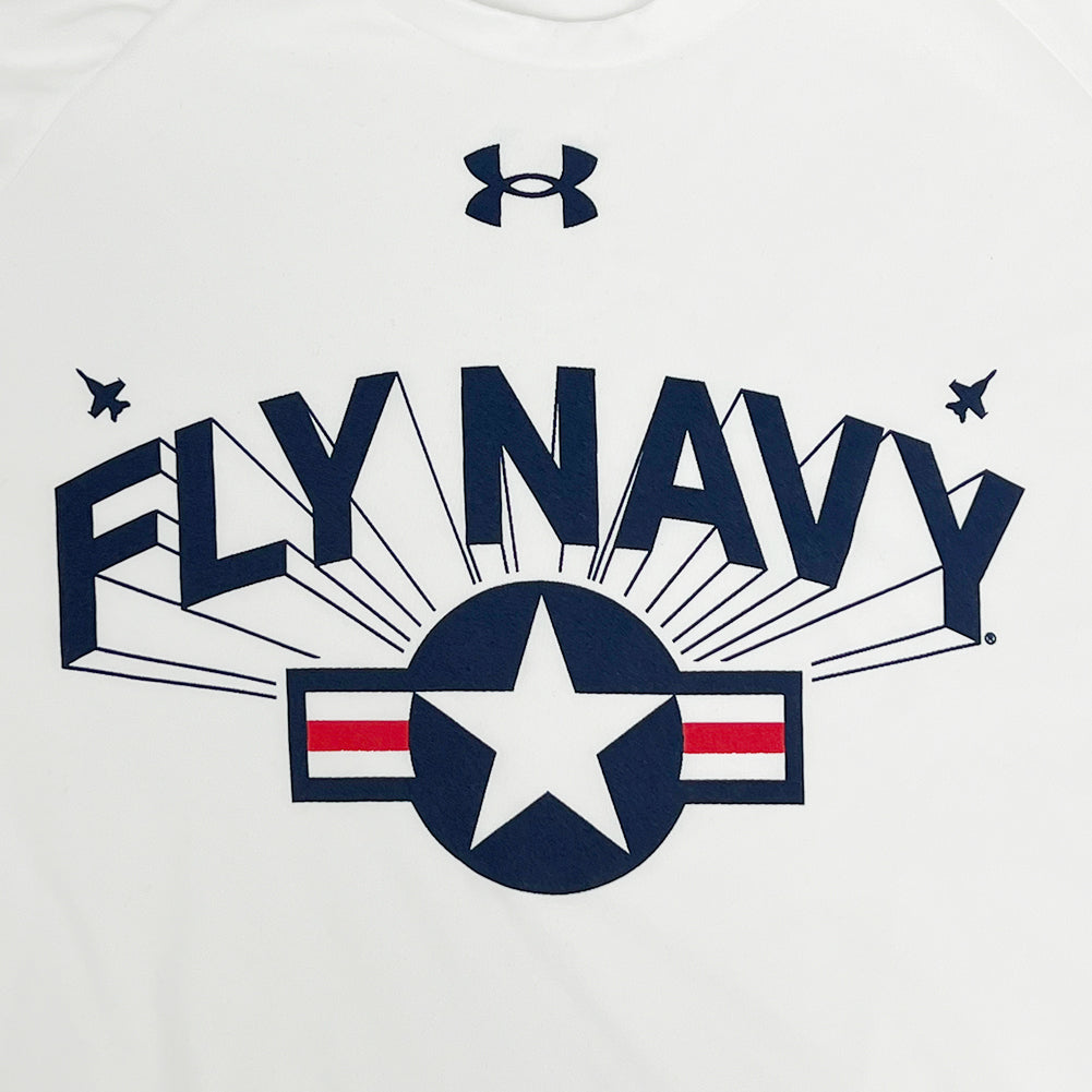 Tareas del hogar Mortal es suficiente Navy Under Armour Fly Navy Tech T-Shirt (White)