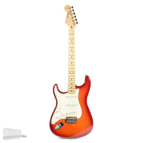 Fender Standard Stratocaster Plus Top Lefty Aged Cherry Burst | Chicago