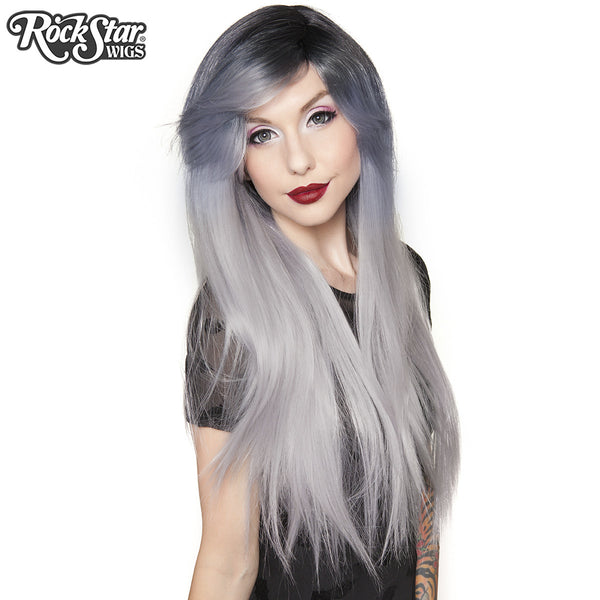 Rockstar Wigs Bella Dark Root Collection Silver 00056 Dolluxe