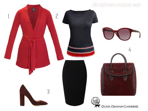 Business dressing blend featuring our favorite cashmere pieces