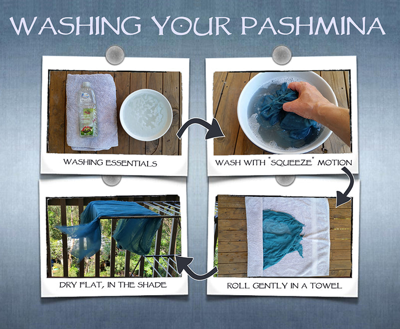 Washing your Pashmina, Pashmina Care, Pashmina Washing Instructions