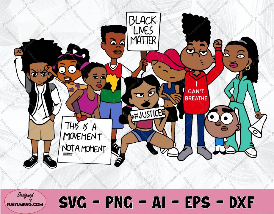 Black History Cartoon Svg, Black History Month Svg, Black Lives Matter