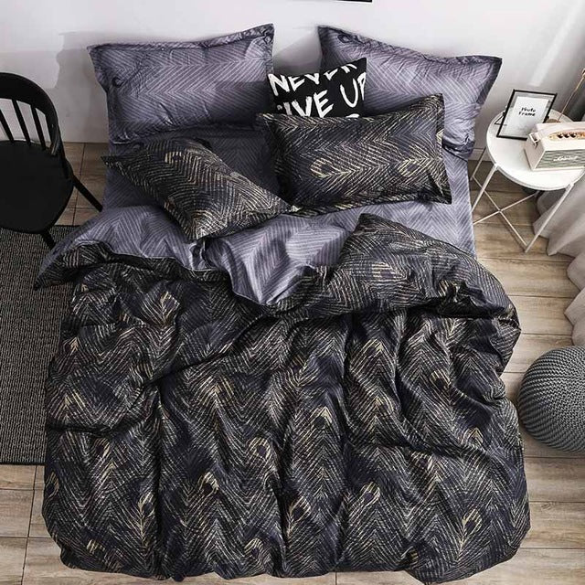 Luxury Bedding Set Duvet Cover Sets 3pcs Marble Super King Size