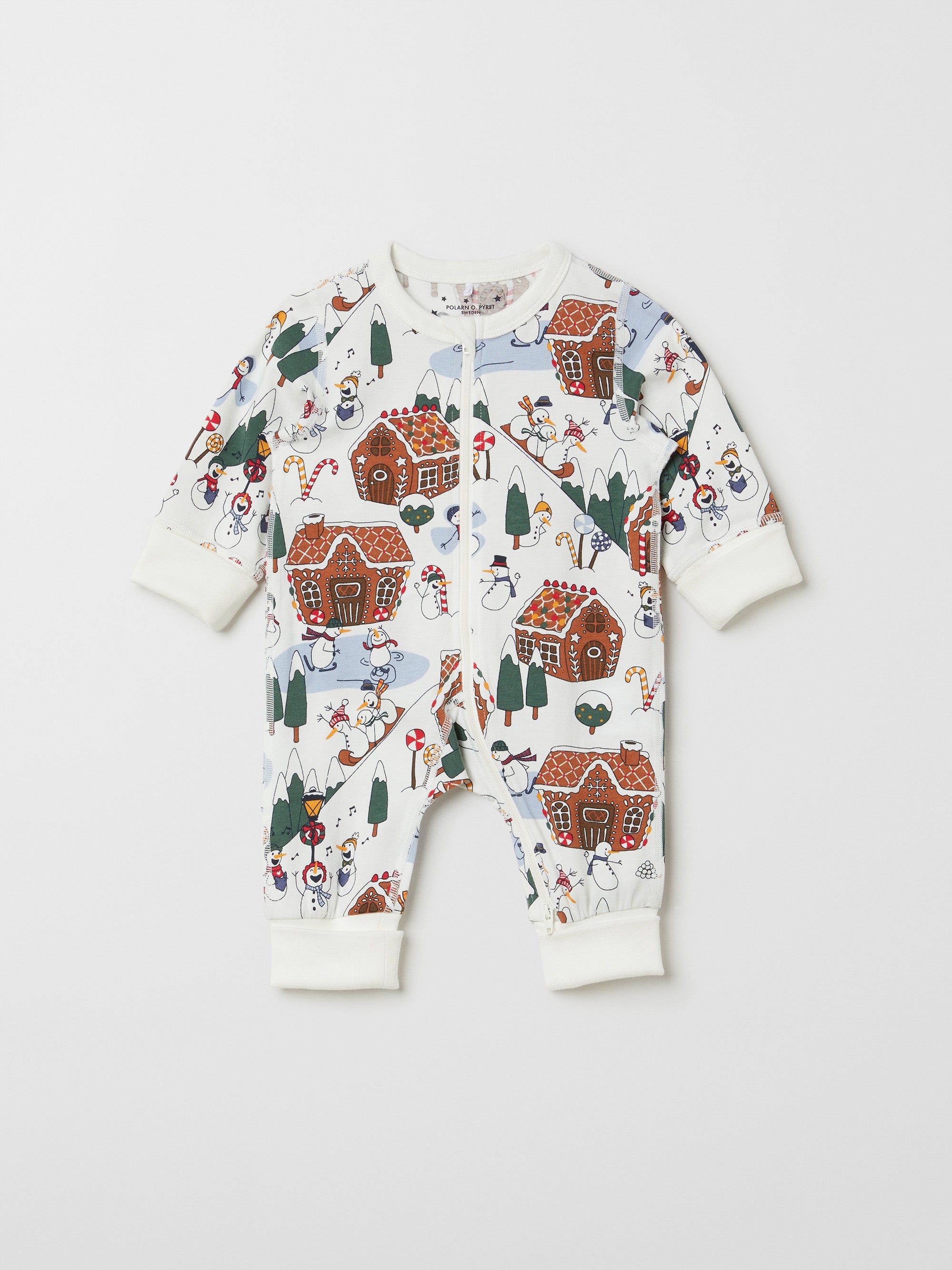 Gingerbread House Baby Sleepsuit